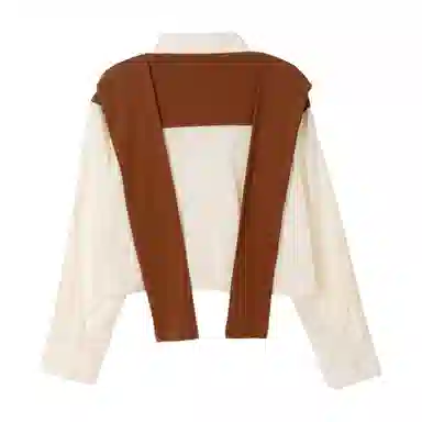 法文箱子 简约通勤长袖衬衫 女款 杏色