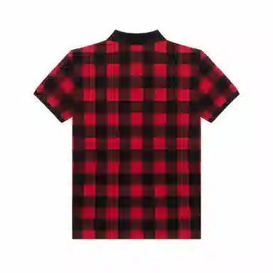 Polo Ralph Lauren FW22 Plaid Logo Polo Shirt Red