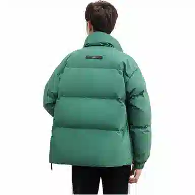 鸭鸭 纯色抗皱短款面包羽绒服 男款