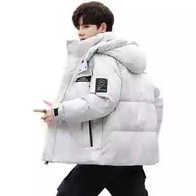 鸭鸭 山系户外极寒面包中青年时尚韩版休闲百搭短款连帽加厚保暖羽绒服 男女同款