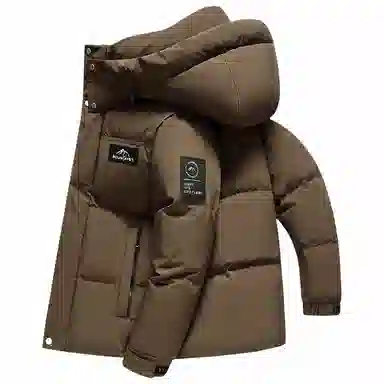 鸭鸭 山系户外极寒面包中青年时尚韩版休闲百搭短款连帽加厚保暖羽绒服 男女同款