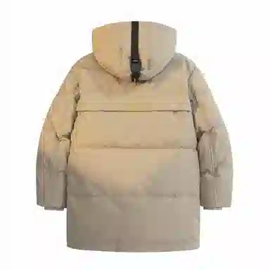 鸭鸭 休闲简约时尚连帽中长款羽绒服 男款