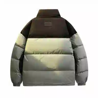 鸭鸭 立领拼色休闲短款羽绒服 男款