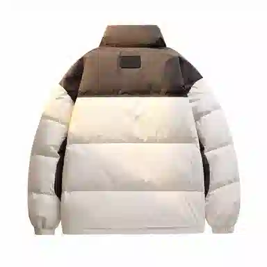 鸭鸭 立领拼色休闲短款羽绒服 男款