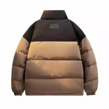 鸭鸭 立领拼色休闲短款羽绒服 男款