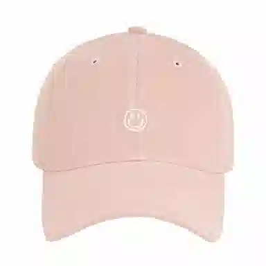 啄木鸟 休闲简约学院风棒球帽纯色可爱笑脸时尚百搭大头围显脸小肤白遮阳遮脸软顶 聚酯纤维 鸭舌帽 男女同款情侣款