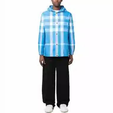 Burberry Hooded Jacket Blue