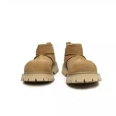 港萌 耐磨增高防滑 潮流百搭 短筒 雪地靴 男女同款 棕色