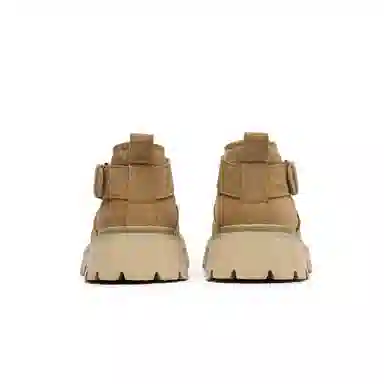 港萌 耐磨增高防滑 潮流百搭 短筒 雪地靴 男女同款 棕色