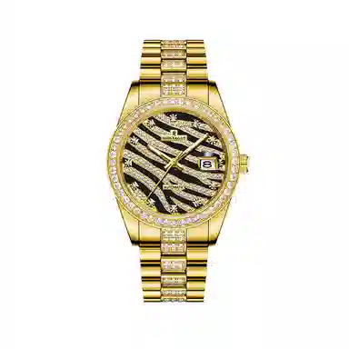 梦特娇 法国轻奢大品牌 男款商务手表 高端腕表 镶钻小金表 石英机芯 不锈钢表带 国表 男表 金色表盘 礼袋礼盒 学生父亲自动机械机芯