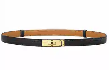 Hermes Kelly Epsom Belt Black 1.8cm
