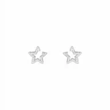 饰伴 星语心愿 高级时尚高街 小众星星闪耀 精致设计 日常通勤百搭 合金 耳钉 男女同款情侣款