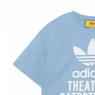Gucci x adidas Logo Print T-Shirt Blue