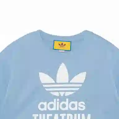 Gucci x adidas Logo Print T-Shirt Blue