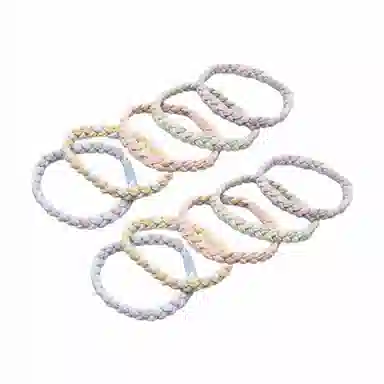 简应舒 麻花辫发绳简约百搭基础发圈扎头发皮筋 涤纶 发饰 女款