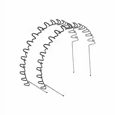简应舒 洗脸运动隐形背头波浪压发不勒头发卡简约 合金 发箍 女款