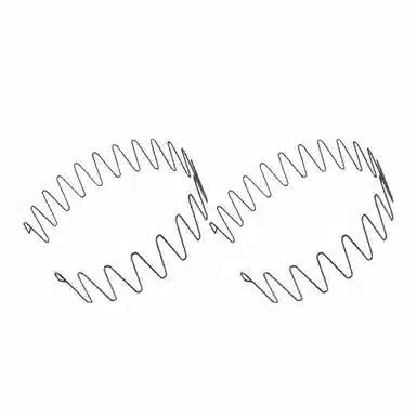 简应舒 洗脸运动隐形背头波浪压发不勒头发卡简约 合金 发箍 女款