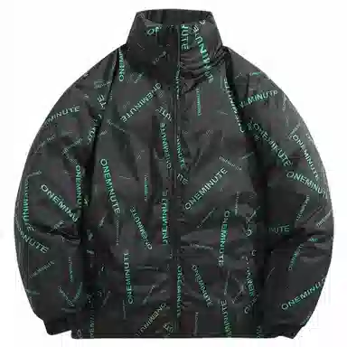 贵人鸟 双面穿立领落肩宽松纯色加厚面包拉链棉服 男女同款