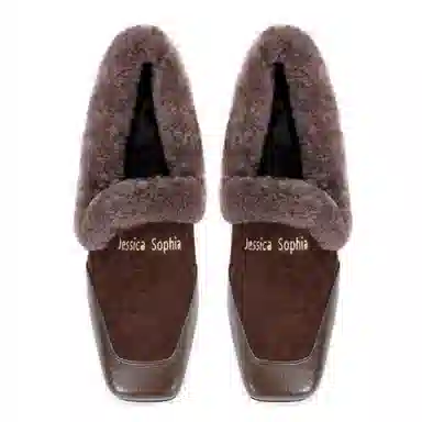 JESSICA SOPHIA Square Toe Block Heel 3.5cm