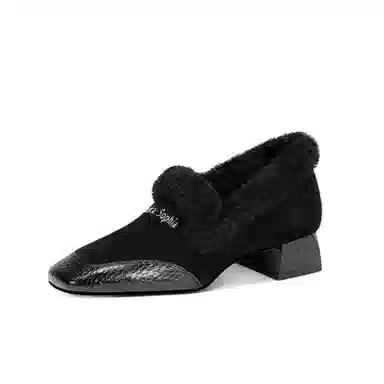 JESSICA SOPHIA Square Toe Block Heel 3.5cm