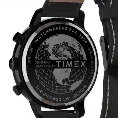 TIMEX TREND 45mm Quartz Leather Strap