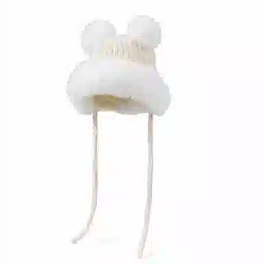 【秋冬必备】 浪莎 可爱冬季小熊保暖护耳百搭显脸小加东北哈尔滨旅游防寒神器 腈纶 帽子 女款