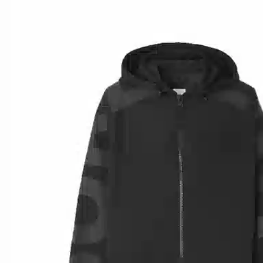 Burberry Letter Print Hoodie Jacket Black