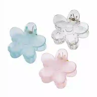 沂茹 小清新仙气少女心浅简约精致半透明花朵小发抓小香风甜美森系可爱减龄日常 亚克力 发夹 女款