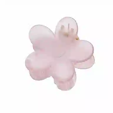 沂茹 小清新仙气少女心浅简约精致半透明花朵小发抓小香风甜美森系可爱减龄日常 亚克力 发夹 女款