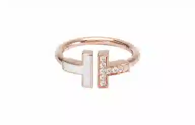 Tiffany T Pearl Ring Rose Gold