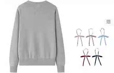 东鲸岁时记 复古加厚套头基础学院风针织衫 男女同款 灰色