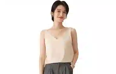 棉购 纯色简约可外穿背心 女款 白色