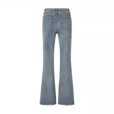 玫丝朵 甜酷少女感流苏毛边牛仔裤 女款