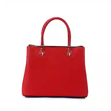 都宝路 风琴设计简约优雅细纹内格 牛皮 斜挎单肩手提包 中号 女款 米白色/红色/黑色