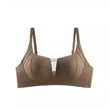 欧迪芬 舒适无痕拼接网纱无感聚拢有型上托侧收副乳防外扩无钢圈文胸 女款