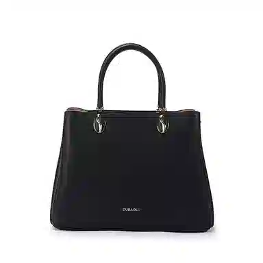 都宝路 风琴设计简约优雅细纹内格 牛皮 斜挎单肩手提包 中号 女款 米白色/红色/黑色