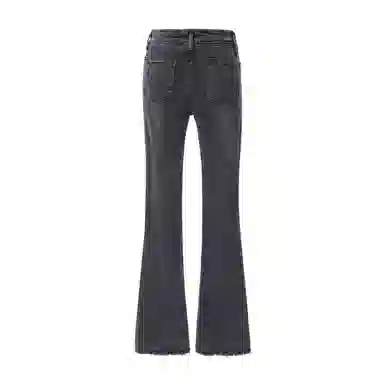 玫丝朵 甜酷少女感流苏毛边牛仔裤 女款