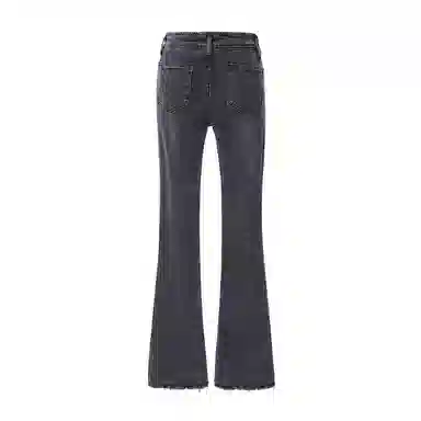 玫丝朵 甜酷少女感流苏毛边牛仔裤 女款