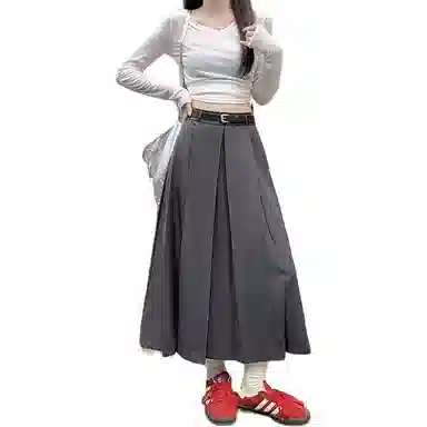 思蓓儿 简约舒适纯色通勤休闲长裙 女款