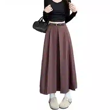 思蓓儿 简约舒适纯色通勤休闲长裙 女款