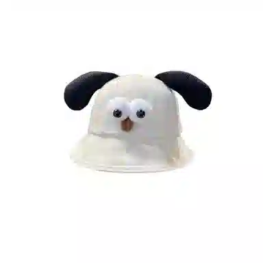 尚先生 可爱小狗耳朵出游防晒遮阳帽子百搭显脸 聚酯纤维 渔夫帽 女款