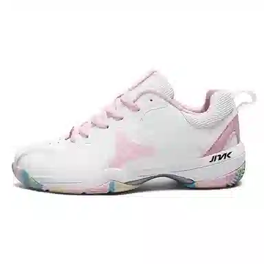 金莱克 时尚舒适百搭 减震防滑耐磨 低帮 羽毛球鞋 女款 白粉色