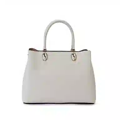 都宝路 风琴设计简约优雅细纹内格 牛皮 斜挎单肩手提包 中号 女款 米白色/红色/黑色