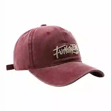 啄木鸟 复古水洗做旧字母刺绣户外晒遮阳 棉质 鸭舌帽 男女同款情侣款