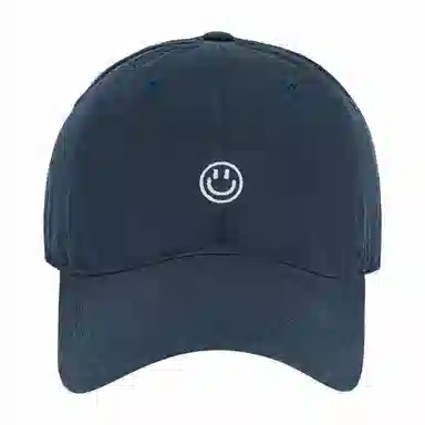 啄木鸟 休闲简约学院风棒球帽纯色可爱笑脸时尚百搭大头围显脸小肤白遮阳遮脸软顶 聚酯纤维 鸭舌帽 男女同款情侣款