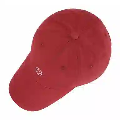 啄木鸟 休闲简约学院风棒球帽纯色可爱笑脸时尚百搭大头围显脸小肤白遮阳遮脸软顶 聚酯纤维 鸭舌帽 男女同款情侣款