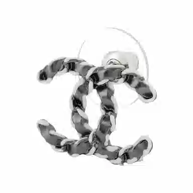 Chanel 22 Chain CC Logo Earrings White