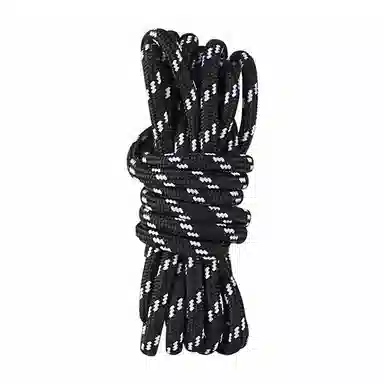 适配老爹鞋 足印部落 经典圆形黑白条纹不晕染不掉色紧致耐用 涤纶 鞋带 通用