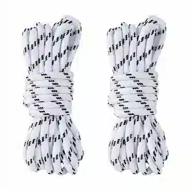 适配老爹鞋 足印部落 经典圆形黑白条纹不晕染不掉色紧致耐用 涤纶 鞋带 通用