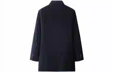 恒源祥 纯色立领单排扣中长款大衣 男款